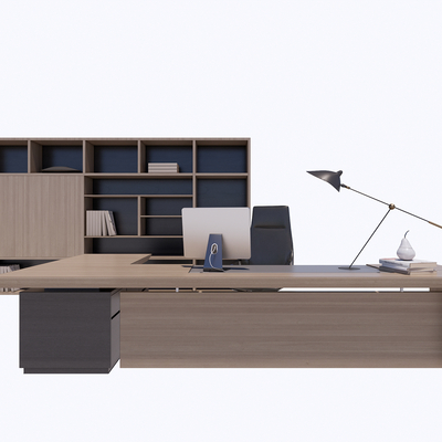 Modern Solid Wood Office Desk and Chair