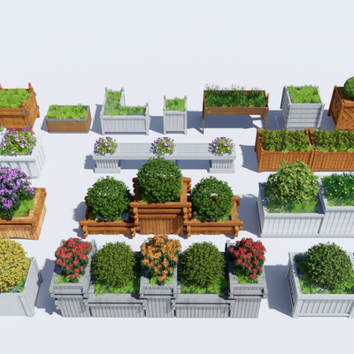 Modern outdoor flower box