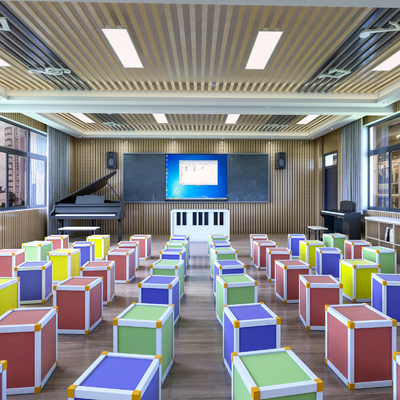 Modern School Music Classroom