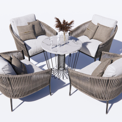 Modern outdoor leisure tables and chairs