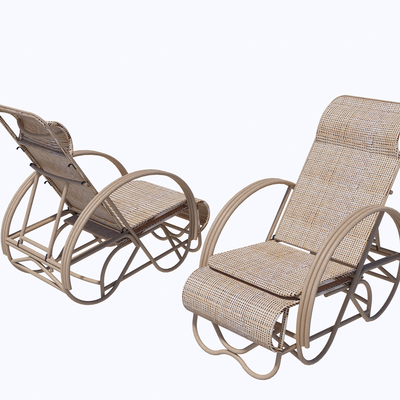 Modern rattan recliner