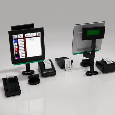 modern cash register ordering machine