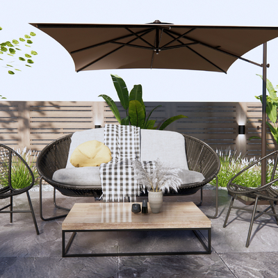 Modern rattan outdoor Lounge Chair