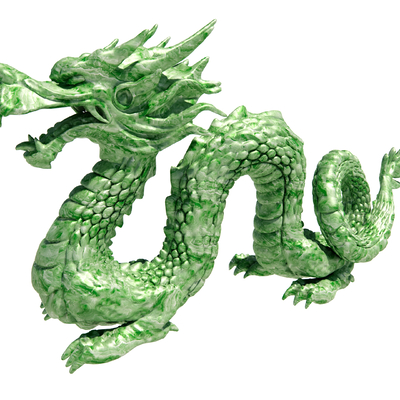 Modern Jade Dragon Sculpture