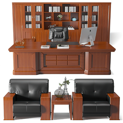 Neo-Chinese Style Office Desk and Chair File Cabinet Class Desk