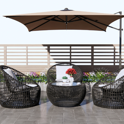 Modern rattan outdoor sofa