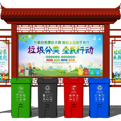 Chinese classification trash can