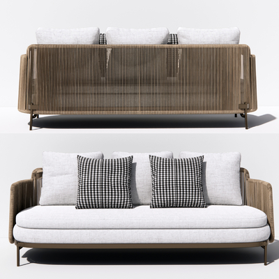 Modern rattan outdoor sofa