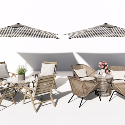 Modern outdoor leisure tables and chairs