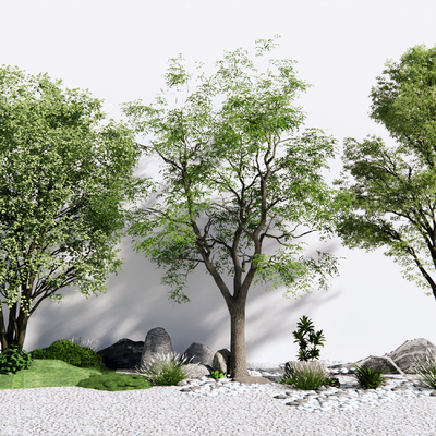 Modern landscape tree landscape sketch