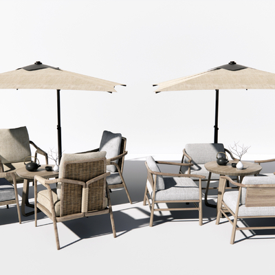 Neo-Chinese Style Outdoor Leisure Tables and Chairs