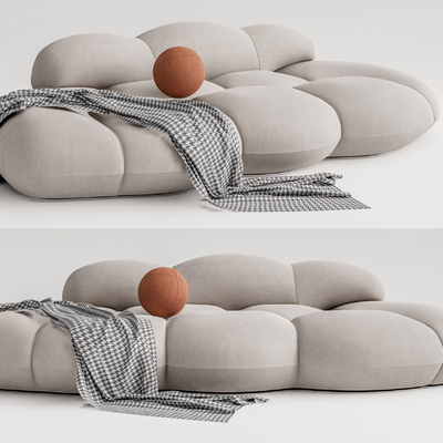 Modern fabric shaped sofa