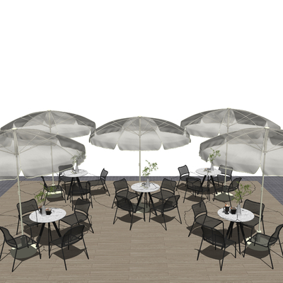 Modern outdoor leisure tables and chairs