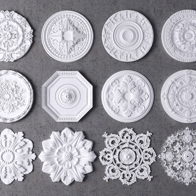 Gypsum Round Carved