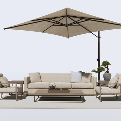 Neo-Chinese Style Outdoor Sofa Combination