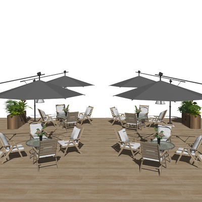 Modern outdoor leisure tables and chairs