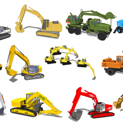 Modern engineering vehicle excavator