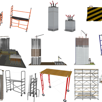 Industrial Equipment Construction Site Scaffolding Roadblock