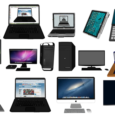 Modern Laptop Desktop Computer