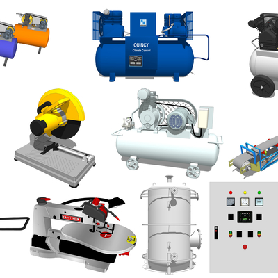 Modern air compressor industrial equipment