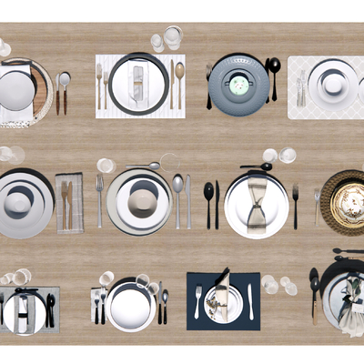 Modern dishes and tableware
