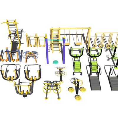 Modern outdoor fitness equipment