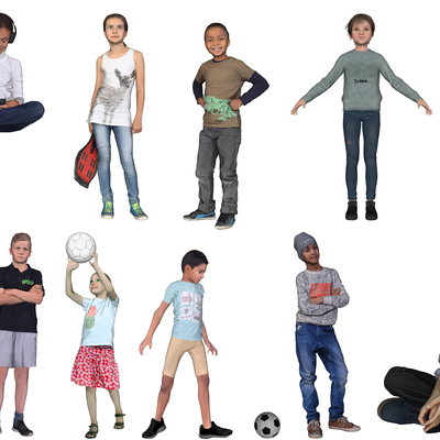 Modern 3D characters for children