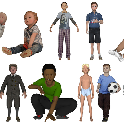 Modern 3D characters for children