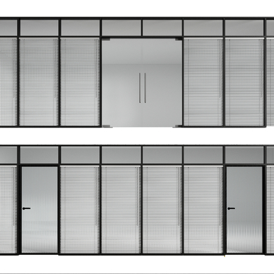 Modern glass curtain wall partition