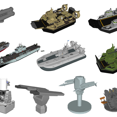 Modern Assault Ship Hovercraft Military Equipment