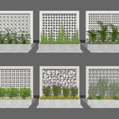 modern plant landscape wall