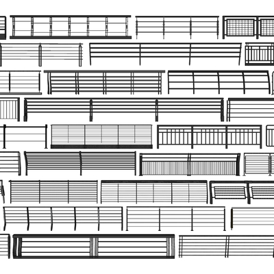 Modern wrought iron railings