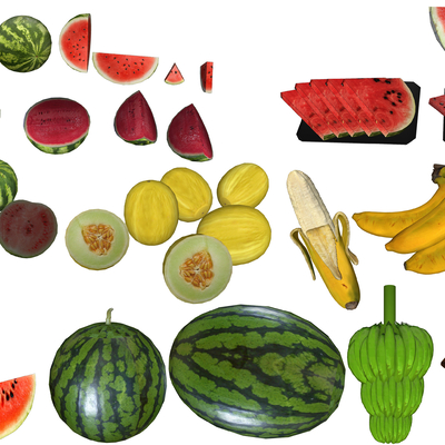 Modern fruit watermelon melon banana