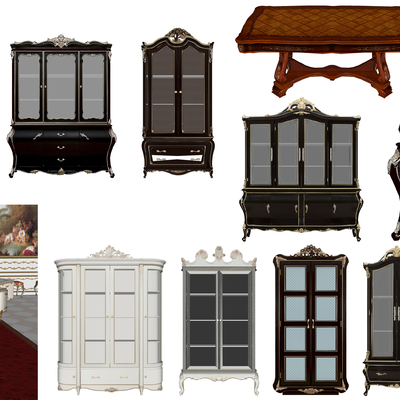 European-style Palace Style Coffee Table Scene Locker