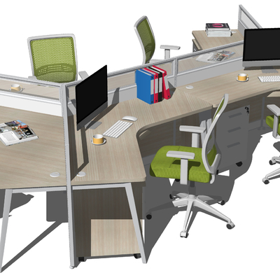 Modern Special-shaped Card Office Desk and Chair