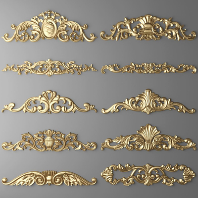 European-style Metal Carved Component