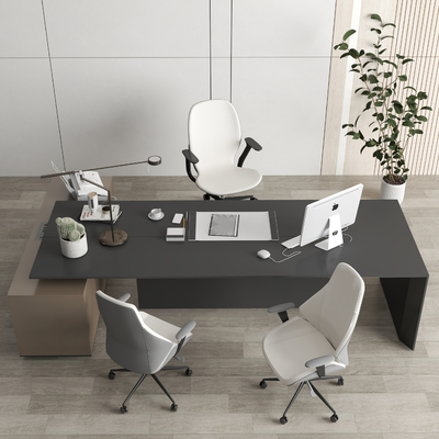 Modern office desk and chair class desk