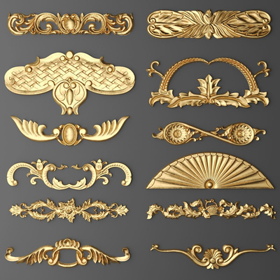 European-style Metal Carved Component