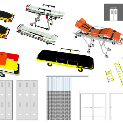 Modern ward isolation curtain stretcher