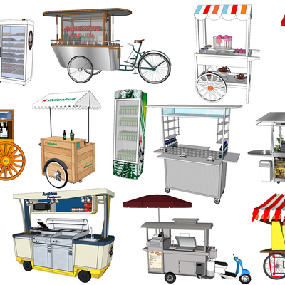 Modern snack cart vending cart