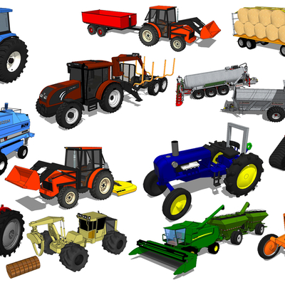 Modern agricultural machinery equipment tractor