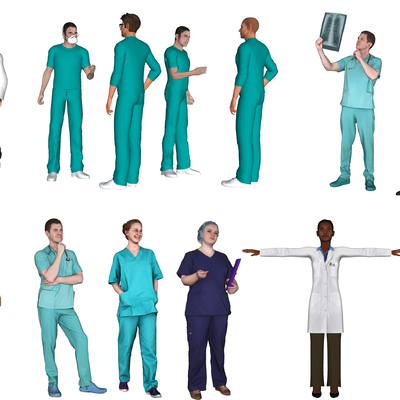 Modern Doctor Nurse Medical Staff