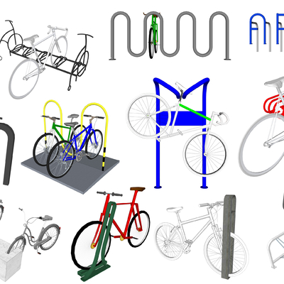 Modern bicycle rack