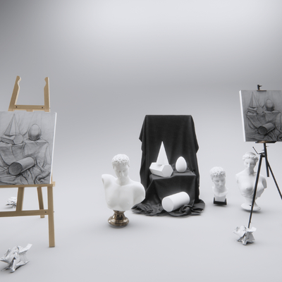 Modern Easel Gypsum Sculpture Art Equipment