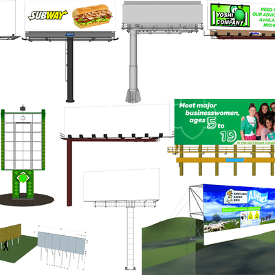 Modern billboard advertising rack