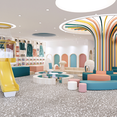 Modern Kindergarten Reading Area