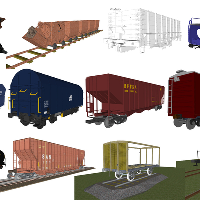 Modern train freight car