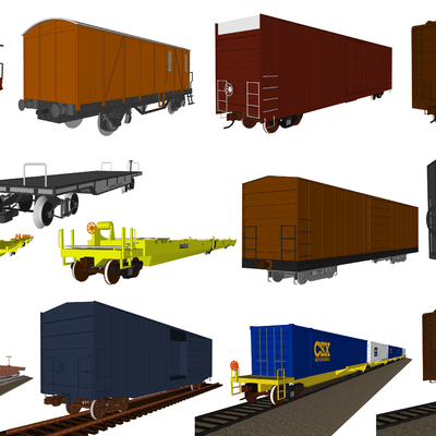 Modern train freight car