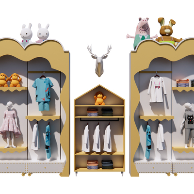 Modern Children's Clothing Display Cabinet