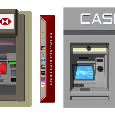 Modern bank ATM self-service teller machine